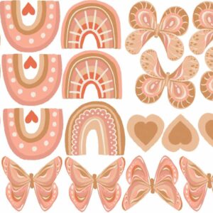 Rainbow Wall Decals Butterfly Sticker Nursery Decor