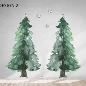 Pine Tree Forest Wall Decals Woodland Large Kids Nursery
