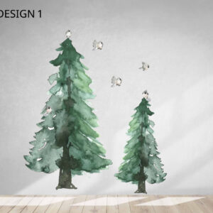 Pine Tree Forest Wall Decals Woodland Large Kids Nursery