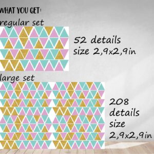 Polka Dots Wall Decals Peel & Stick Stickers Triangles