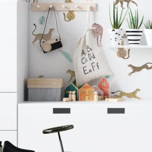 Leopard wall Decals Cat Stickers Wild Lion Tiger Cheetah