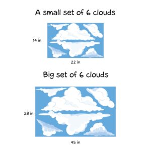 Dreamy White Cloud Wall Decals for Nursery