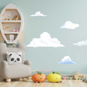 Dreamy White Cloud Wall Decals for Nursery