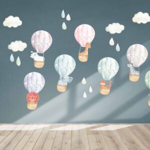 Hot air balloon Decals Safari Animals Stickers