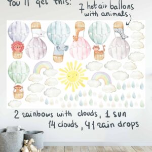 Hot air balloon Decals Safari Animals Stickers
