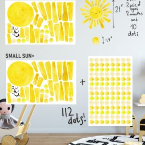 Watercolor Sun Wall Decal Sticker