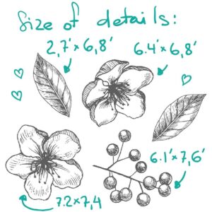 wildflowers wall decals greenery floral stickers set, room decor lf021