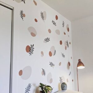Greenery Boho Wall Decals Color Spots Stickers