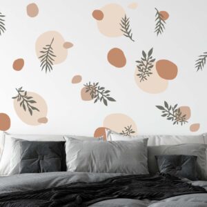 Greenery Boho Wall Decals Color Spots Stickers