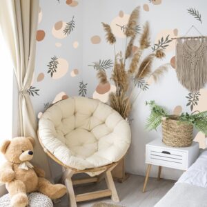 Greenery Boho Wall Decals Color Spots Stickers