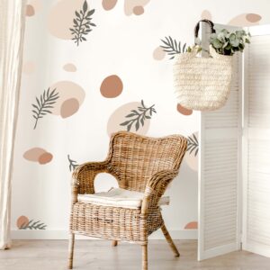 Greenery Boho Wall Decals Color Spots Stickers