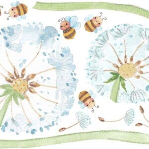 Bumblebee Dandelion Reusable Removable Wall Decal