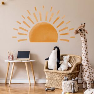 Sun Wall Decal Headboard Arch Boho Watercolor Sticker