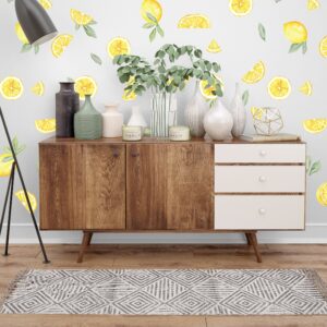 Lemon Wall Decals Watercolor Orange Stickers