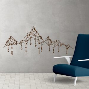 mountains wall decal geometric boho stickers, lf038