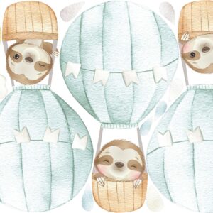 Hot Air Balloon Wall Decal Nursery Decor Safari Animals