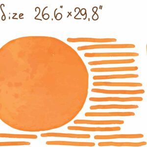 Sun Wall Decal Orange Yellow Sticker