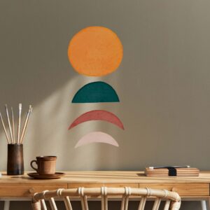 Sun Wall Decal Moon Phases Sticker
