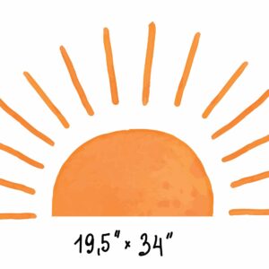 Sun Orange Wall Decal Arch Strips Stickers