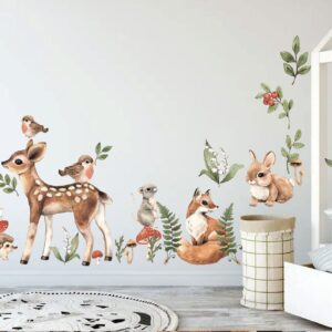 Cute Woodland Animals Wall Decals Forest Stickers