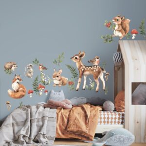Cute Woodland Animals Wall Decals Forest Stickers