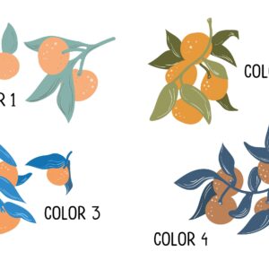 Tangerines Stickers Mandarins Wall Decals