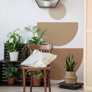 Abstract Wall Decal Half Circle Sticker Boho Color Block