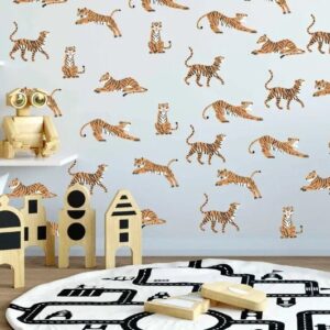 tigers wall decals cat stickers wild animals, lf056