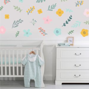 Greenery Wall Decals Flowers Sticker Nursery Room Decoration