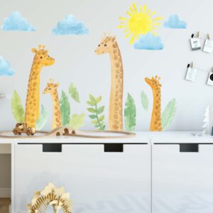 Giraffe Wall Decals Animal Jungle safari nursery Stickers