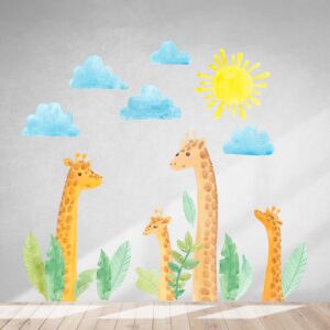 Giraffe Wall Decals Animal Jungle safari nursery Stickers