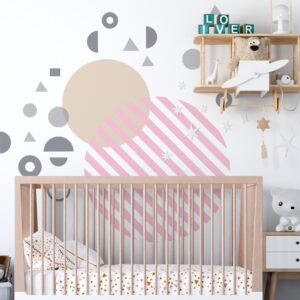 Circles Wall Decal Color Block Sticker Large Decor Headboard