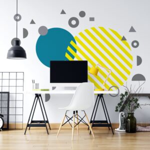 Circles Wall Decal Color Block Sticker Large Decor Headboard