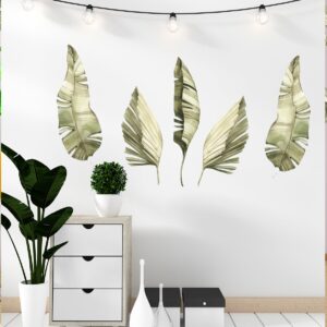 Tropical Leaf Wall Decals: Peel and Stick Boho Decor