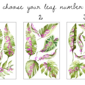 Tropical Leaf Wall Decals: Peel and Stick Boho Decor