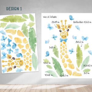 Giraffe Fabric Wall Decal | Jungle Nursery Decor