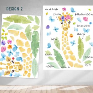 Giraffe Fabric Wall Decal | Jungle Nursery Decor