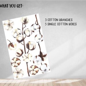 Cotton Wall Decals Watercolor Flowers Leaves Boho Room