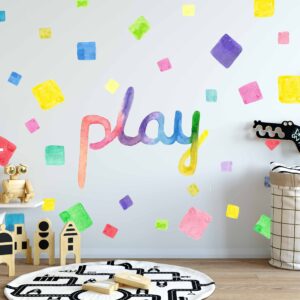 Sprinkle Wall Decals Watercolor Rainbow Nursery Polka