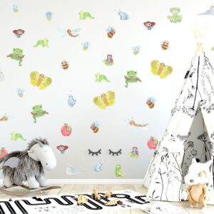 Watercolor Bugs Wall Decals, Insect Room Decor