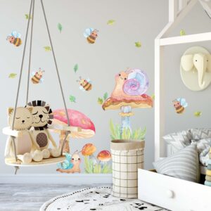 Watercolor Bugs Wall Decals, Insect Room Decor