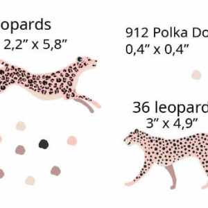 Leopard Print Wall Decals – Birthday Party Sickers Backdrop