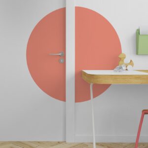 Circle Wall Decal Large Solid Sticker Colorblock