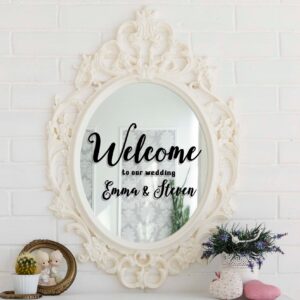 Personalized Wedding Welcome Decal | Removable Vinyl