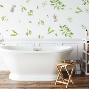 Botanical Leaves Wall Decals Flowers Stickers Acacia
