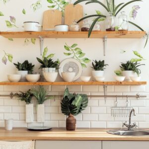 Botanical Leaves Wall Decals Flowers Stickers Acacia