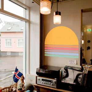 Sun Rainbow Wall Decal Stars Stickers Large Boho Arch