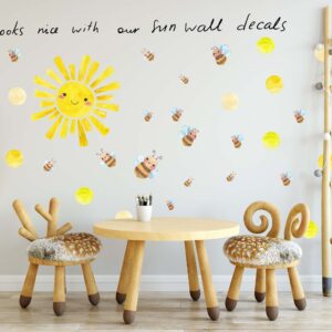 Bumblebee wall Decals stickers – Watercolor room decor