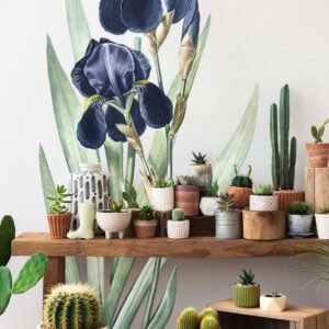 Large Iris Flower Wall Decal