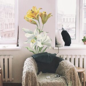 Flower wall Decal Greenery Stickers Colorful Floral